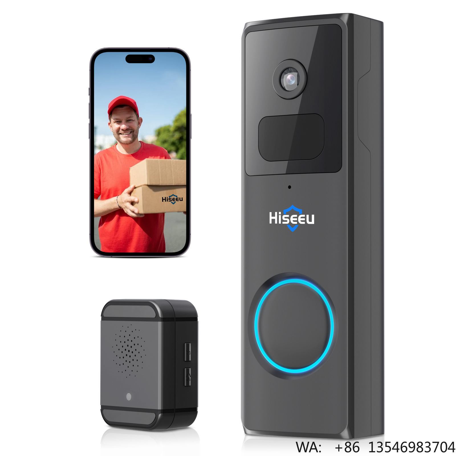 Hiseeu 1080Pホームリングドアベルカメラセキュリテ - Home Security Ring Camera のレビューと価格