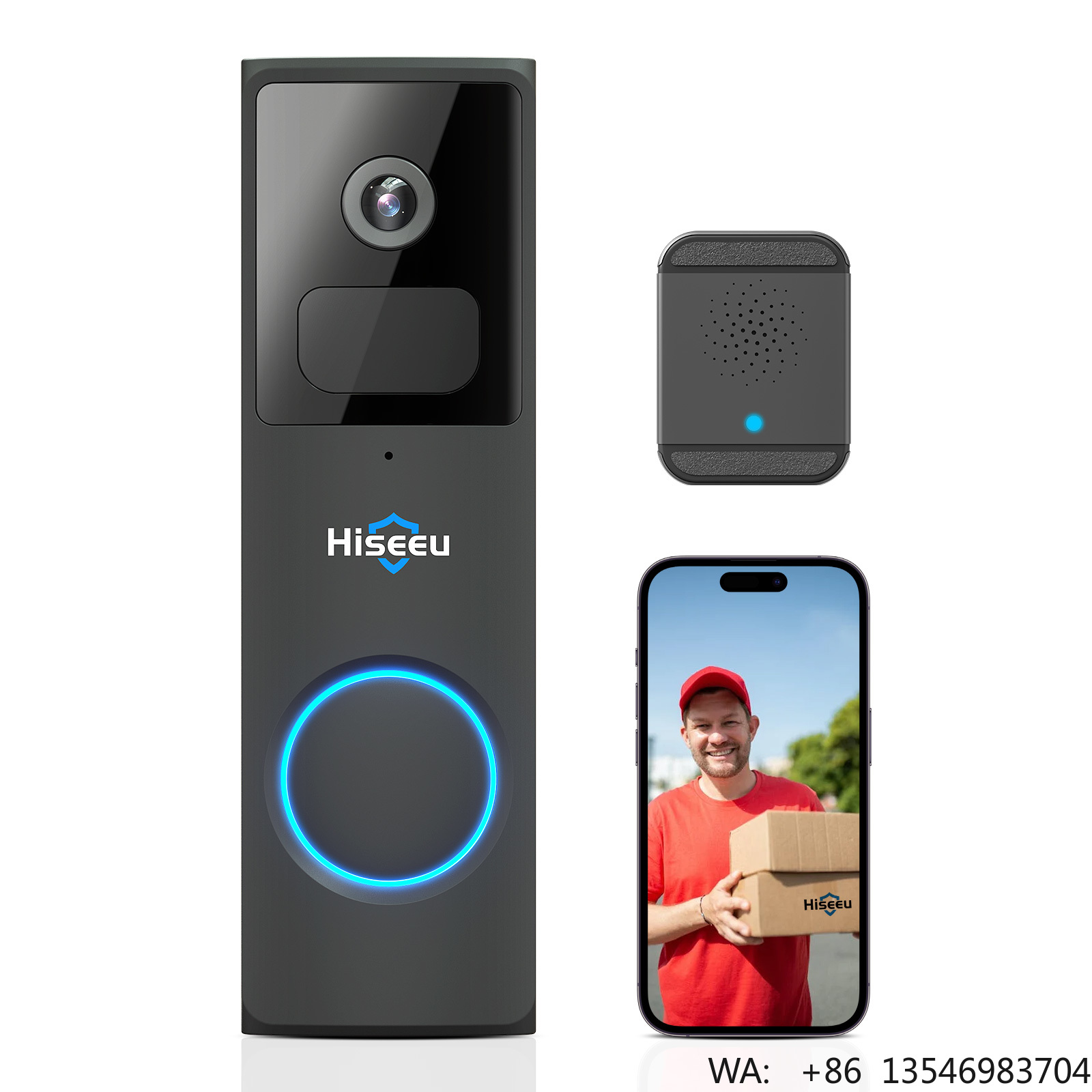 Hiseeu 1080Pホームリングドアベルカメラセキュリテ - Home Security Ring Camera のレビューと価格