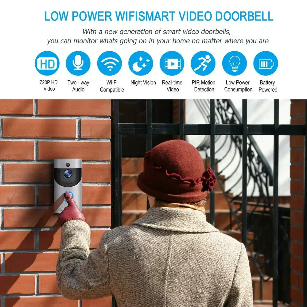 720P HD スマートホームワイヤレス WIFI ドアベル - Home Security Prices のレビューと価格