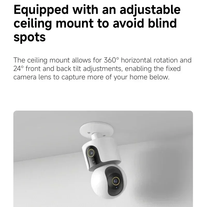 新型XiaomiスマートカメラC500デュアルレンズ版4MP - Home Security Camera Xiaomi Mi 360 のレビューと価格
