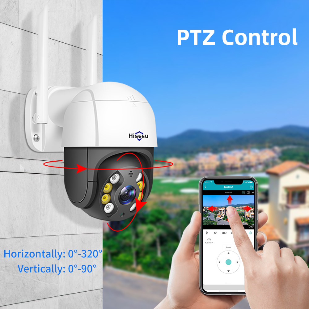 Hiseeu-スマート無線lan ptzカメラ、愛人検知、ワ - Home Security Ai のレビューと価格