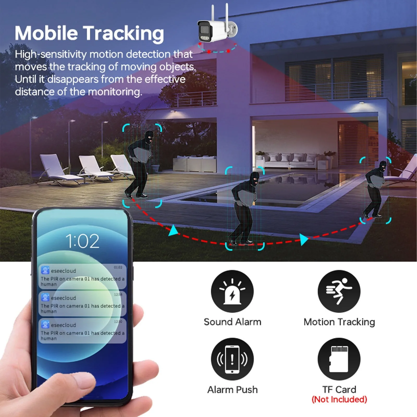 Tuya Wifi IP カメラワイヤレス HD 5MP A - Home Security Ai のレビューと価格