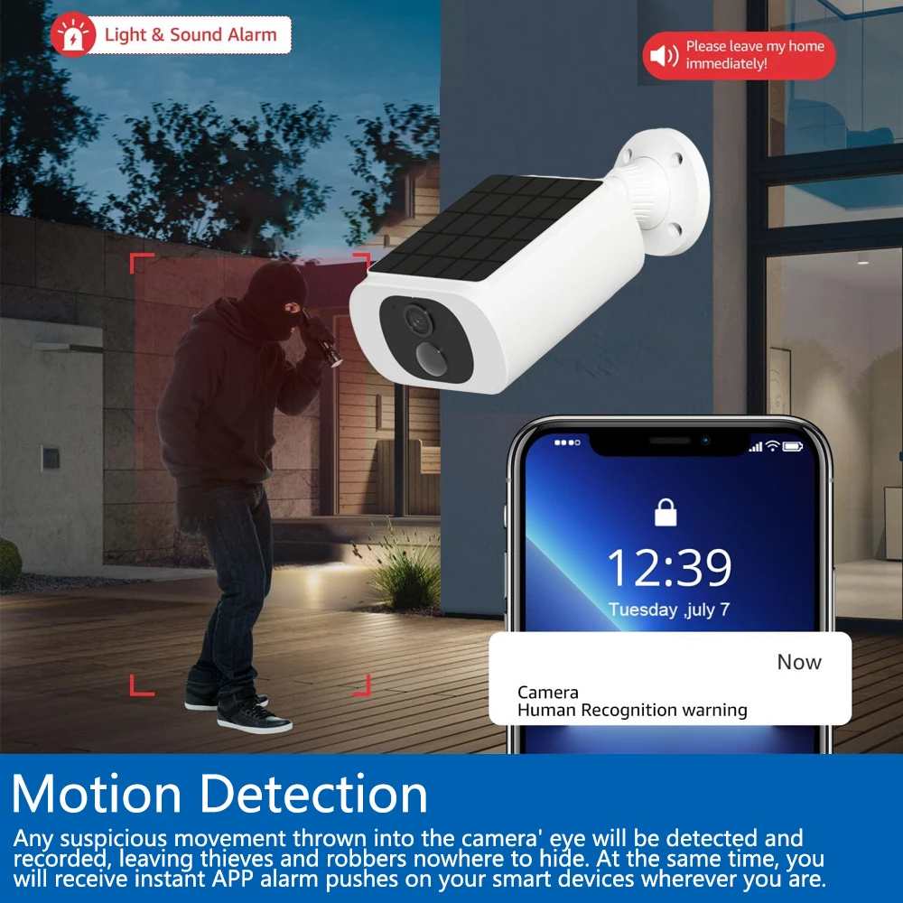 Tuya 5MP ソーラーセキュリティカメラワイヤレス屋外  - Home Security Prices のレビューと価格