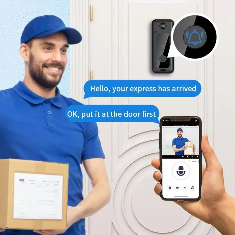 ワイヤレスドアベル Wifi ビデオインターホン リングドア - Home Security Ring Camera のレビューと価格