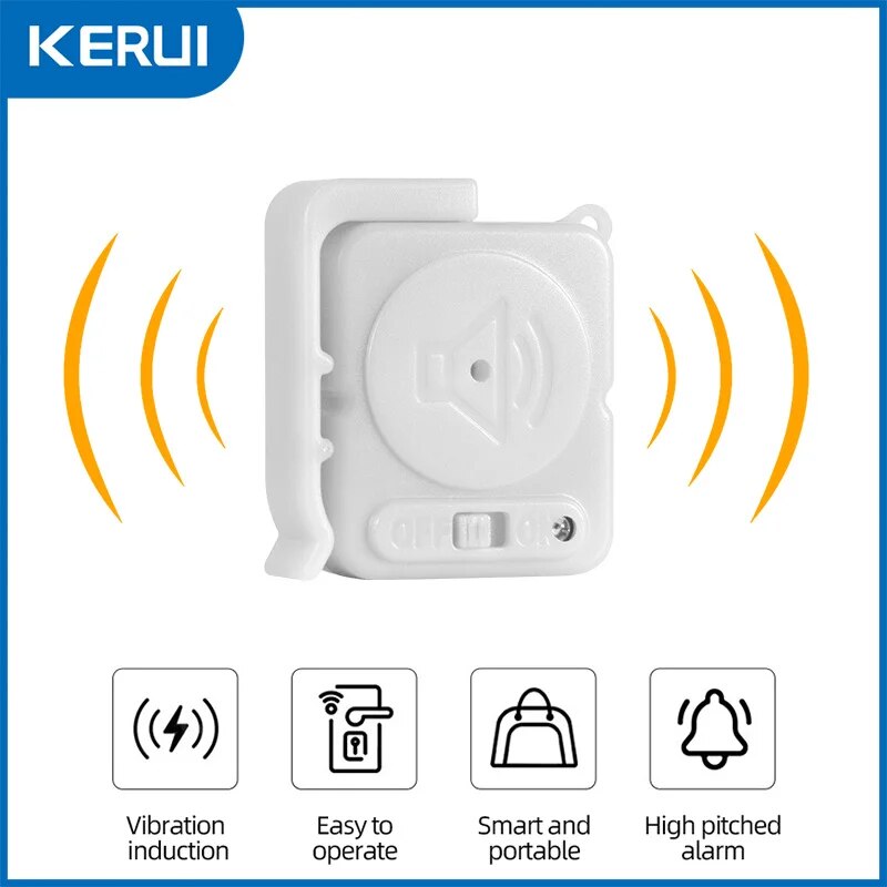 KERUI ワイヤレス振動警報センサー 120dB 超薄型検 - Home Security Alarm のレビューと価格