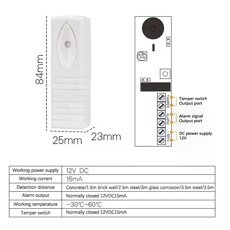 有線光電振動警報センサー検出器高感度高速応答安定したホームセ - Home Security Alarm のレビューと価格